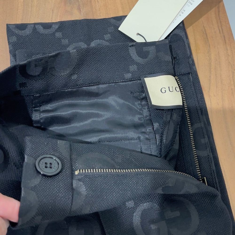 Gucci Black Monogram Trousers - Picture 3 of 6